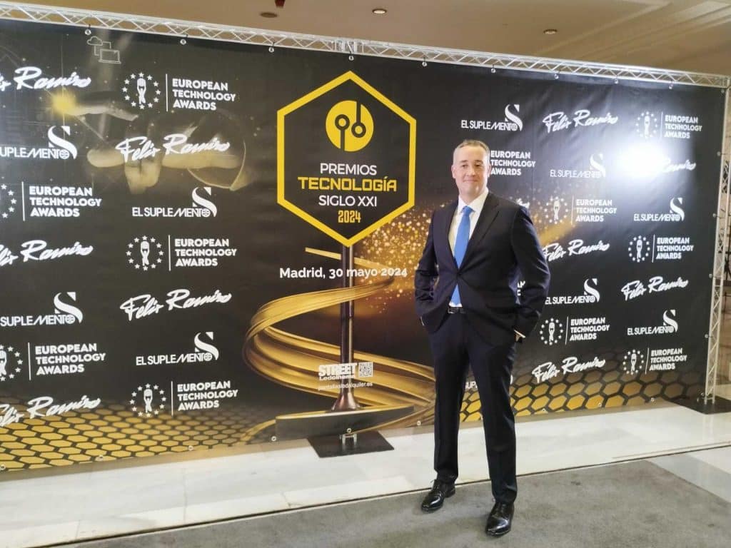 Carlos Yáñez, director de SocraTech, en la gala del Premio Nacional de Tecnología Siglo XXI