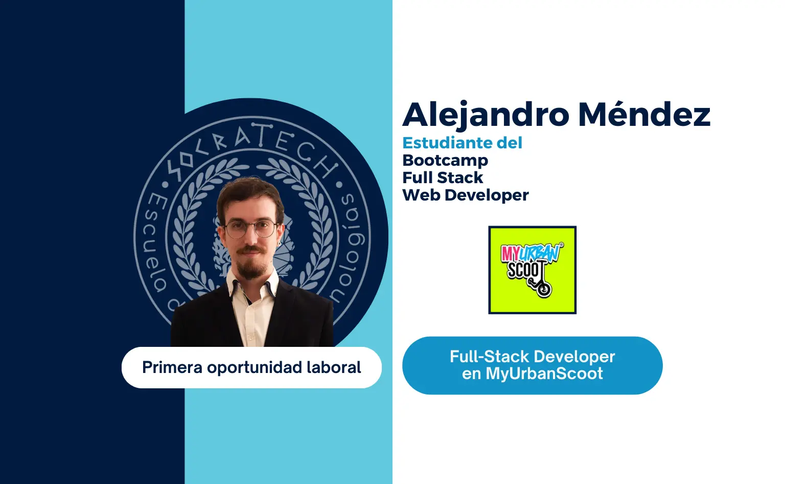 Alejandro Méndez, exalumno de SocraTech, primera oportunidad laboral en MyUrbanScoot