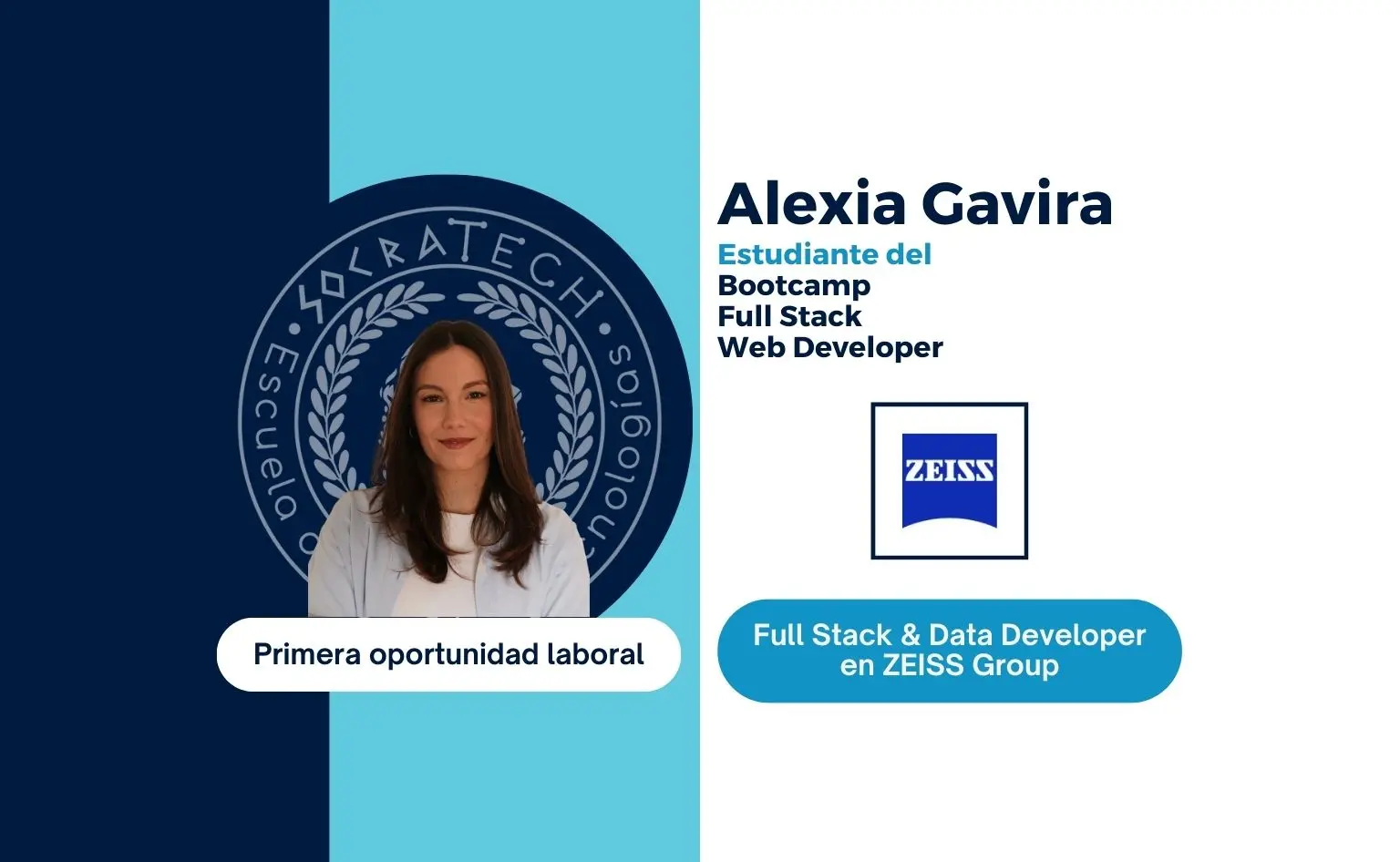 Alexia Gavira, exalumna de SocraTech, primera oportunidad laboral en ZEISS Group