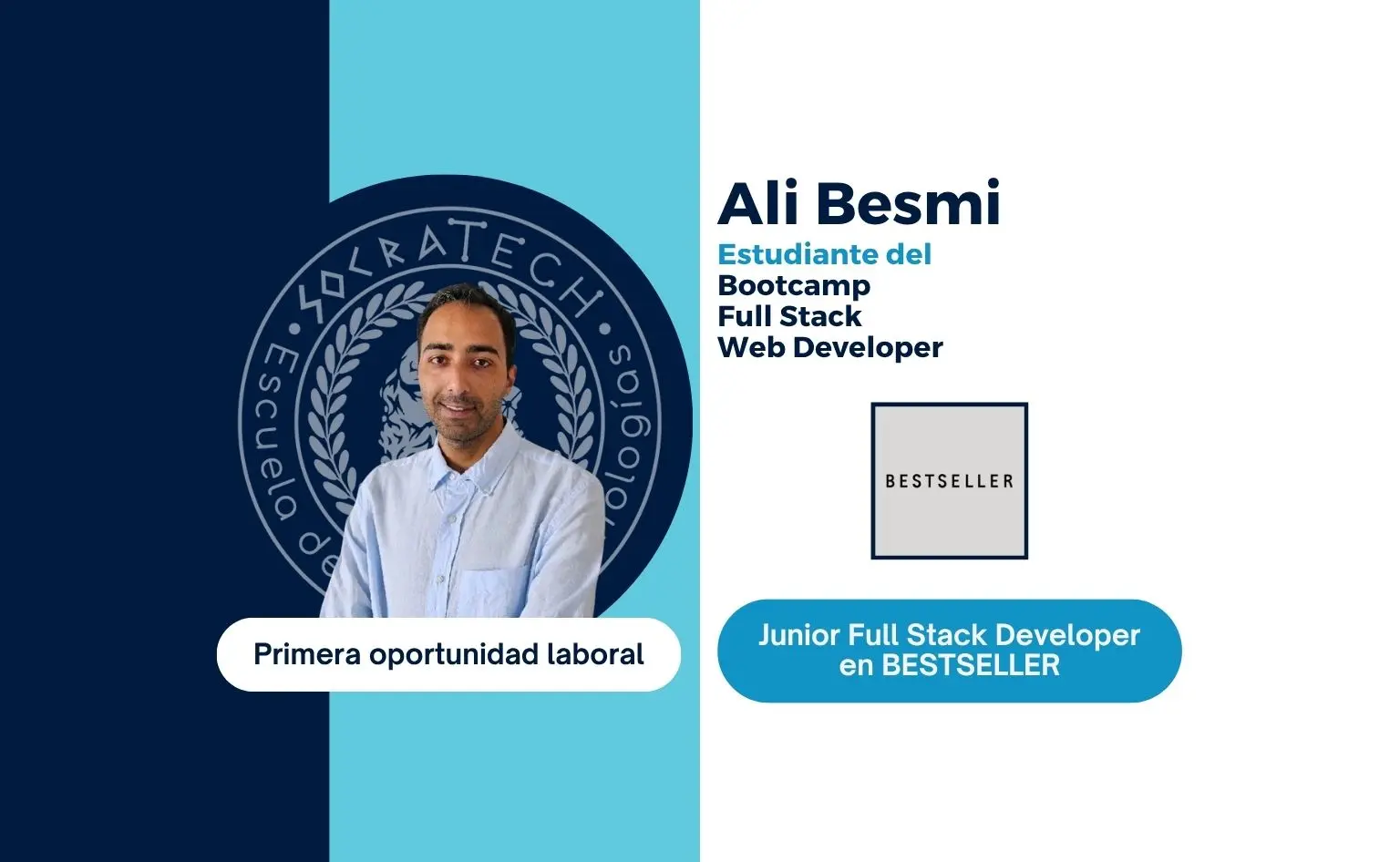 Ali Besmi, exalumno de SocraTech, primera oportunidad laboral en BESTSELLER