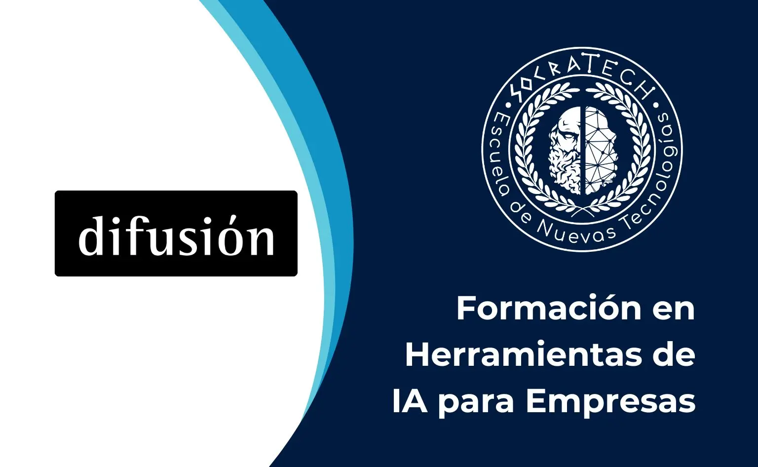 Logo de la empresa Difusión indicando que ha realizado la Formación en Herramientas de IA para Empresas de SocraTech