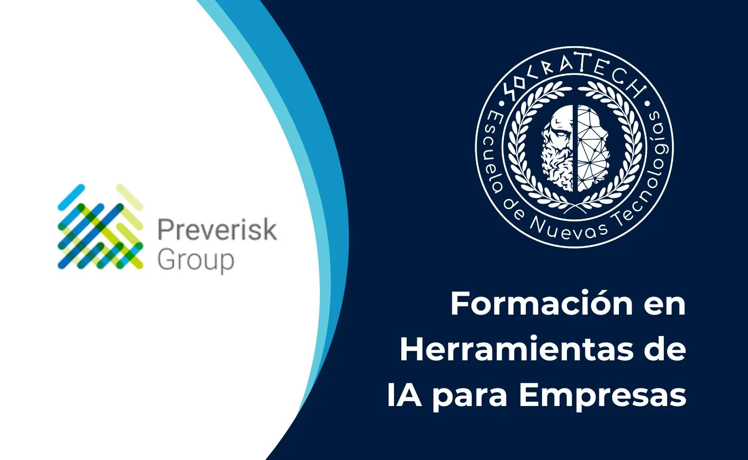 Logo de la empresa Preverisk indicando que ha realizado la Formación en Herramientas de IA para Empresas de SocraTech