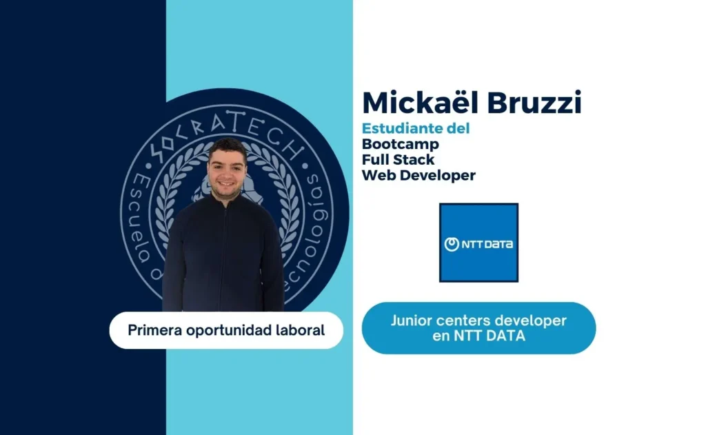 Mickaël Bruzzi, exalumno de SocraTech, primera oportunidad laboral en NTT DATA