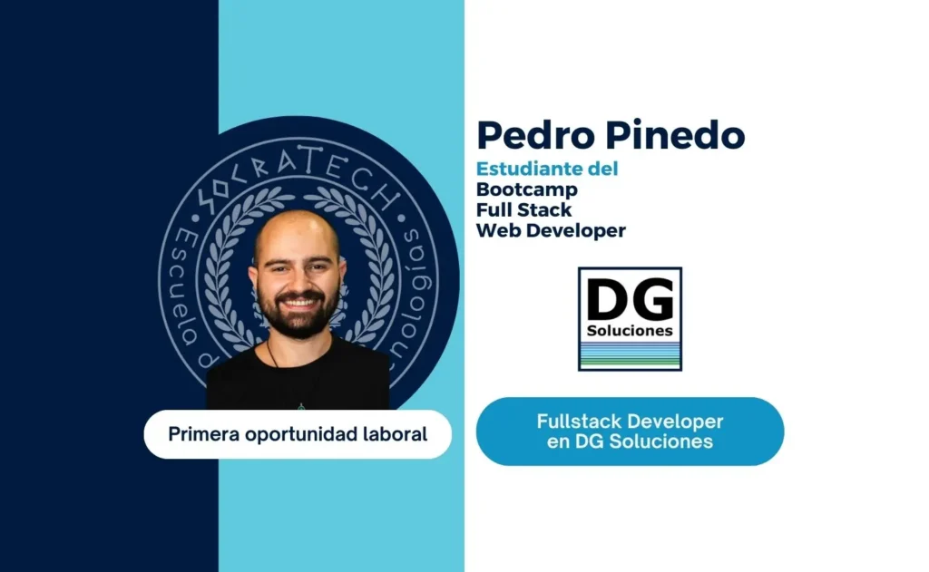 Pedro Pinedo, exalumno de SocraTech, primera oportunidad laboral en DG Soluciones
