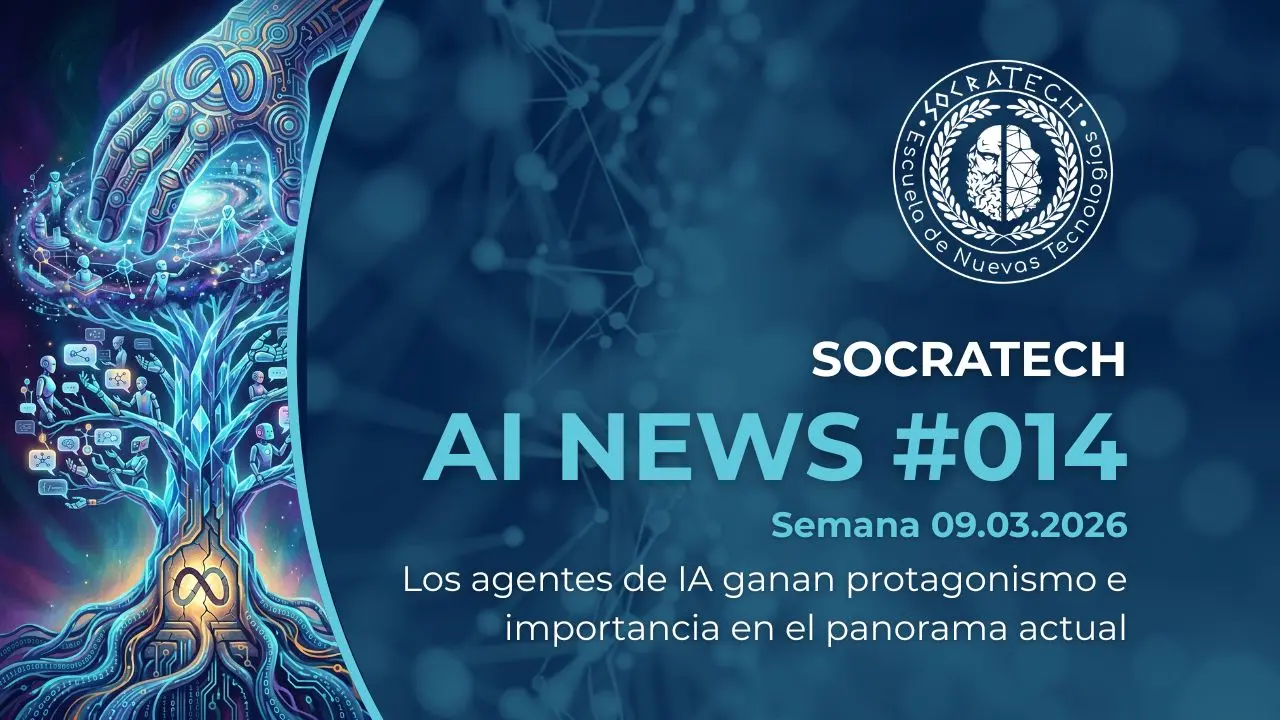 Portada de SocraTech AI News #014 donde vemos: Los agentes de IA ganan protagonismo e importancia en el panorama actual