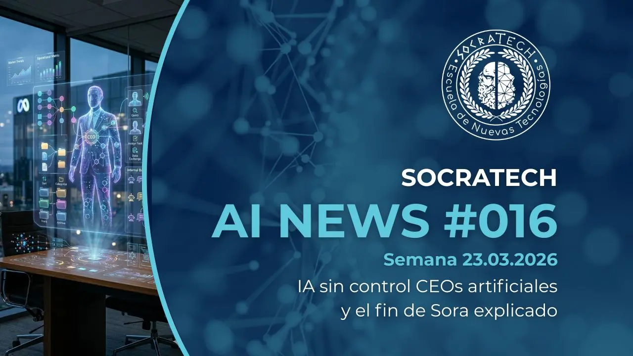 Portada de SocraTech AI News #016 donde vemos: la IA sin límites en NVIDIA y Claude, CEO artificial en Meta y el fin de Sora