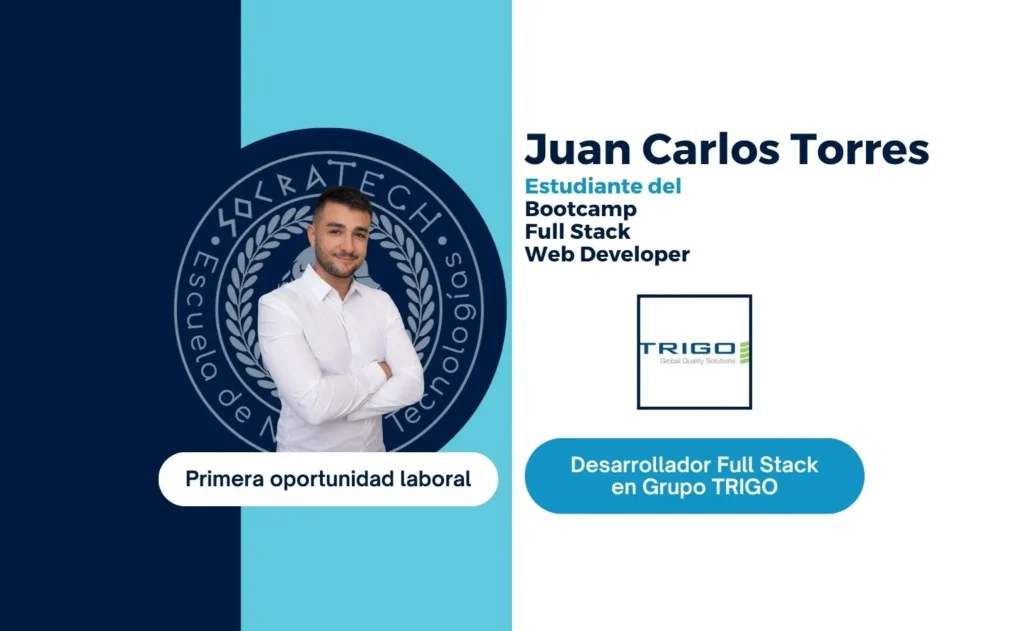 Juan Carlos Torres, exalumno de SocraTech, primera oportunidad laboral en Grupo TRIGO