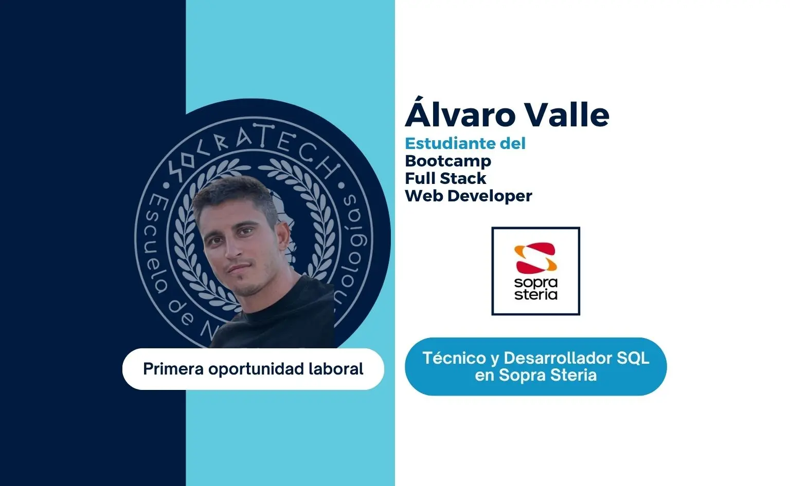 Álvaro Valle, exalumno de SocraTech, primera oportunidad laboral en Sopra Steria