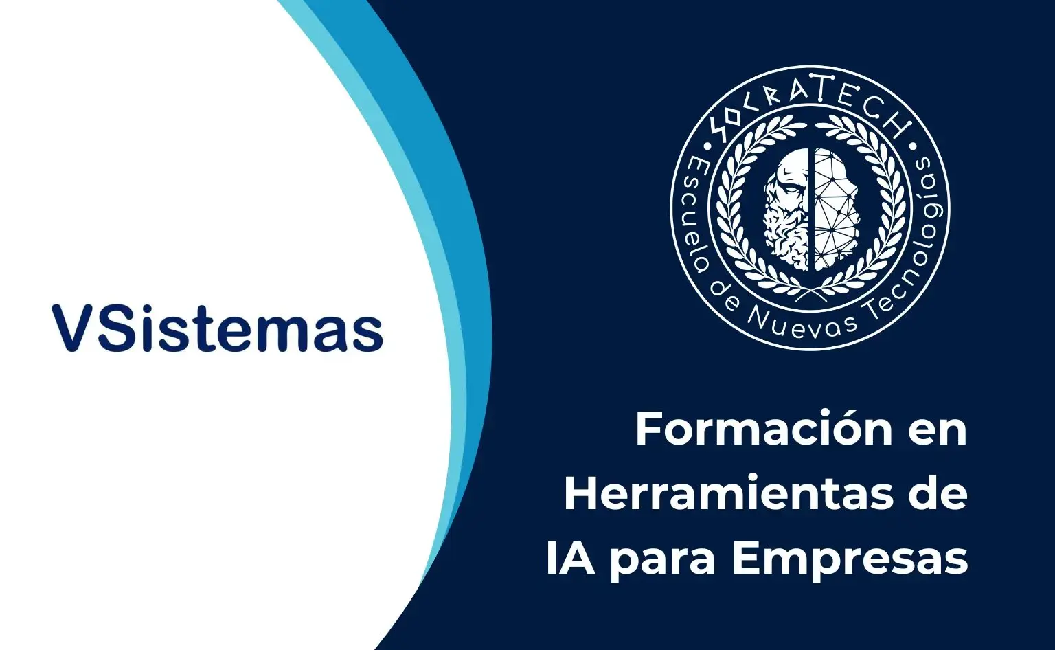 Logo de la empresa VSistemas indicando que ha realizado la Formación en Herramientas de IA para Empresas de SocraTech