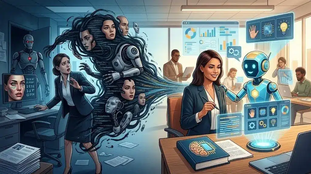 imagen que representa el miedo a la Ia y como solucionarlo