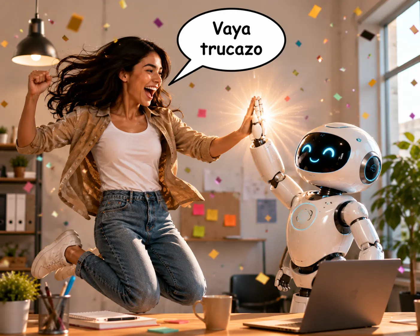 una persona trabajando con los trucos de ChatGPT