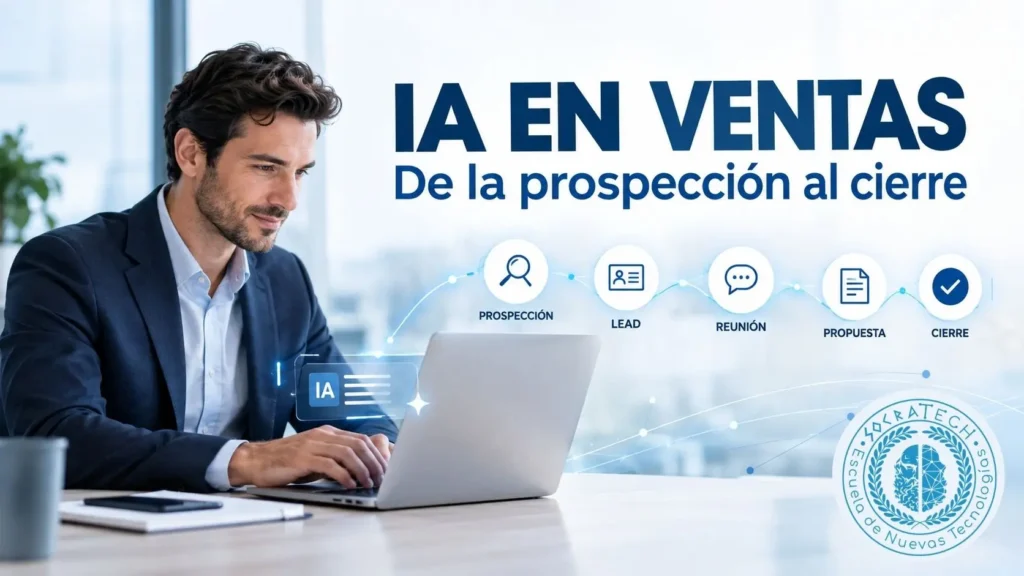 Inteligencia artificial en ventas aplicada desde la prospección hasta el cierre comercial